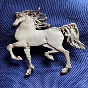 Large prancing horse necklace pendant